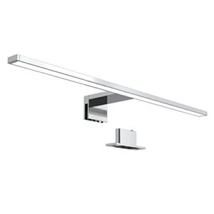 Aufsatzleuchte für Spiegelschrank: Moderne Beleuchtung für Ihr Badezimmer B.K.Licht - Spiegelleuchte Bad mit 2 in 1 Montage, neutralweiße Lichtfarbe, klemmbar, Badezimmerlampe, Schrankbeleuchtung, Spiegellampe, Lampe Badezimmer, Spiegelbeleuchtung, 60x10,3x3,6 cm, Chrom