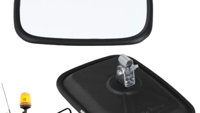 KOTARBAU® Traktor Spiegel klein Universal 18 x 12,5 cm PVC 1 Stück Traktor Außenspiegel Spiegel mit Halterung