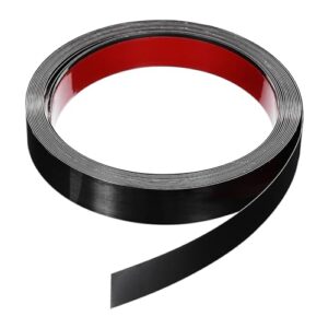 Rahmen für Spiegel: Die besten Modelle und Tipps zum Kaufen QUARKZMAN 6m x 25mm Zierleisten Selbstklebend, Wandleisten zum Aufkleben und Anbringen von Rahmen, Edelstahlleiste mit gebürstetem Finish für Wand, Decke, Schrank, Fliesenkante, Schwarz
