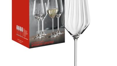 Spiegelau Champagner Gläser 310 ml, 4 Stück, LifeStyle, 4450177, Sektgläser aus Kristallglas, Champagnergläser spülmaschinenfest